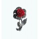Brosa trandafir coral si marcasite